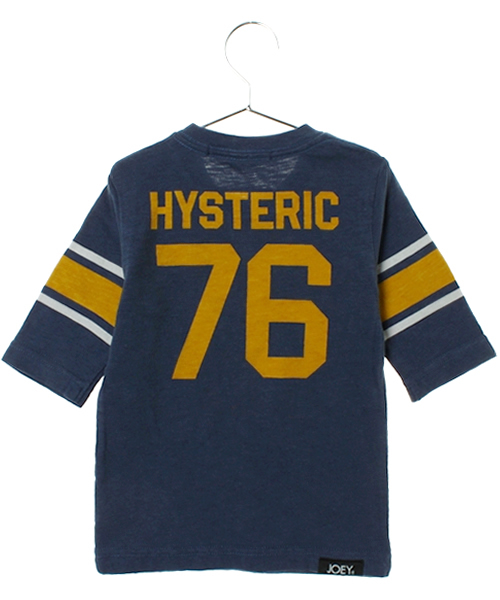 JOEY HYSTERIC（ジョーイヒステリック）の「CAUTION pt 五分袖T-SH（Tシャツ/カットソー・キッズ・ホワイト/ブラック/ネイビー・X-SMALL/SMALL/MEDIUM）」の4枚目の写真