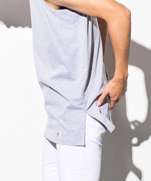 AZbyjunhashimoto_（エーゼイバイジュンハシモト）の「AZ by junhashimoto(エーゼイ バイ ジュンハシモト)ロング丈タンクトップ（タンクトップ・メンズ・ホワイト×ブラック/ブラック/ホワイト/トップグレー・SMALL/MEDIUM/LARGE/X-LARGE）」の13枚目の写真