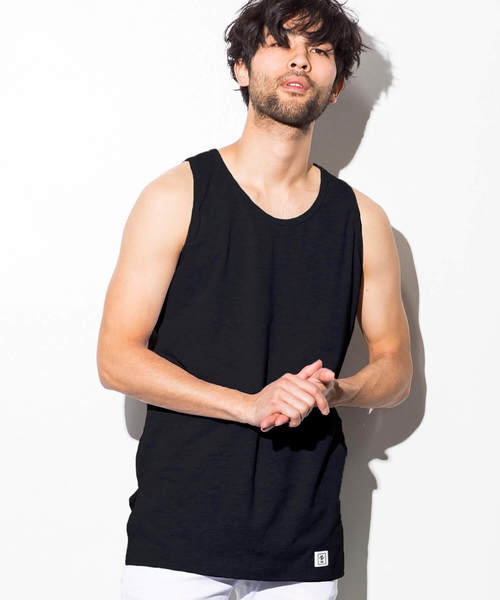 AZbyjunhashimoto_（エーゼイバイジュンハシモト）の「AZ by junhashimoto(エーゼイ バイ ジュンハシモト)ロング丈タンクトップ（タンクトップ・メンズ・ホワイト×ブラック/ブラック/ホワイト/トップグレー・SMALL/MEDIUM/LARGE/X-LARGE）」の20枚目の写真