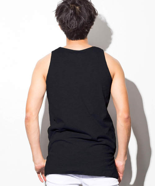 AZbyjunhashimoto_（エーゼイバイジュンハシモト）の「AZ by junhashimoto(エーゼイ バイ ジュンハシモト)ロング丈タンクトップ（タンクトップ・メンズ・ホワイト×ブラック/ブラック/ホワイト/トップグレー・SMALL/MEDIUM/LARGE/X-LARGE）」の22枚目の写真