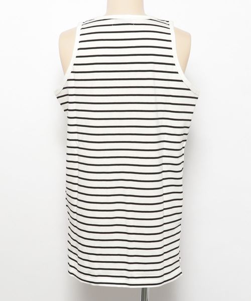 AZbyjunhashimoto_（エーゼイバイジュンハシモト）の「AZ by junhashimoto(エーゼイ バイ ジュンハシモト)ロング丈タンクトップ（タンクトップ・メンズ・ホワイト×ブラック/ブラック/ホワイト/トップグレー・SMALL/MEDIUM/LARGE/X-LARGE）」の6枚目の写真