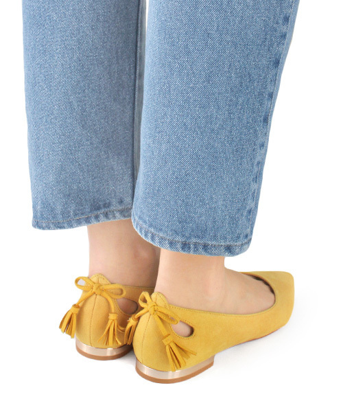 RANDA(ランダ)の「デザインカットフラットパンプス(パンプス・レディース・ブラック/ベージュ/イエロー/パイソン・23/24/22/22.5/23.5/25/25.5/24.5)」の10枚目の写真