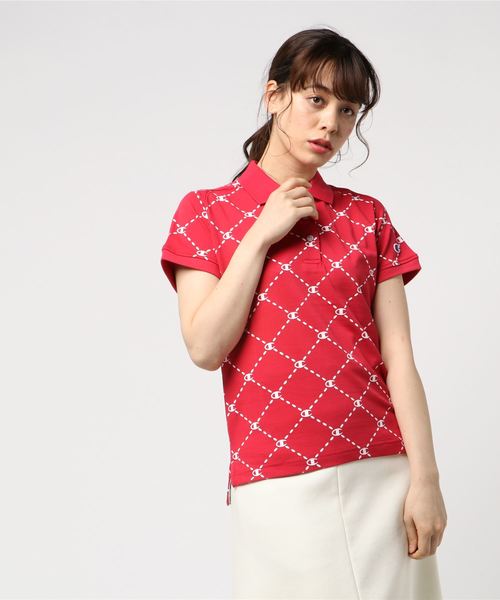 Champion Golf(チャンピオンゴルフ)の「【Champion/チャンピオン】レディース GOLF ポロシャツ(ポロシャツ・レディース・レッド/ネイビー/ホワイト・LARGE/MEDIUM)」の3枚目の写真