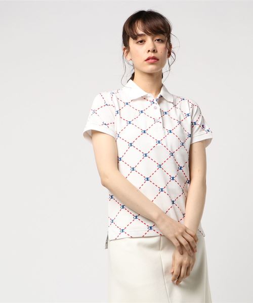 Champion Golf(チャンピオンゴルフ)の「【Champion/チャンピオン】レディース GOLF ポロシャツ(ポロシャツ・レディース・レッド/ネイビー/ホワイト・LARGE/MEDIUM)」の2枚目の写真