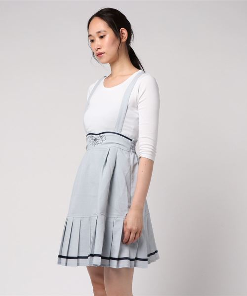 axes femme POETIQUE（アクシーズファムポエティック）の「プリーツサス付スカート（スカート・レディース・ネイビー/グレー/ピンク・MEDIUM）」の6枚目の写真