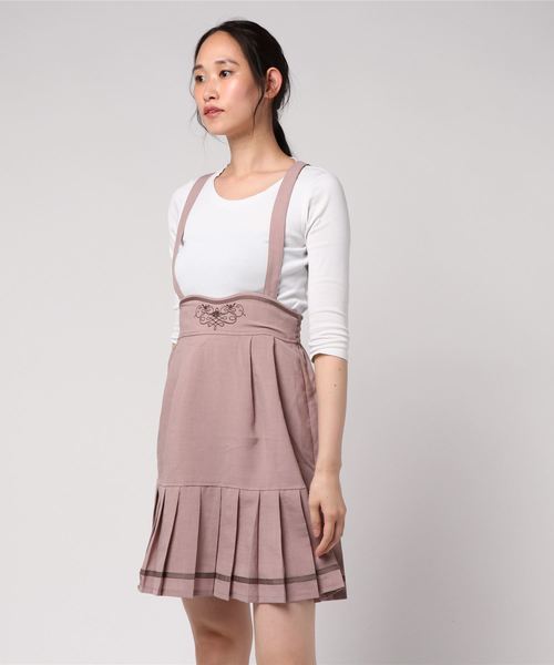 axes femme POETIQUE（アクシーズファムポエティック）の「プリーツサス付スカート（スカート・レディース・ネイビー/グレー/ピンク・MEDIUM）」の8枚目の写真