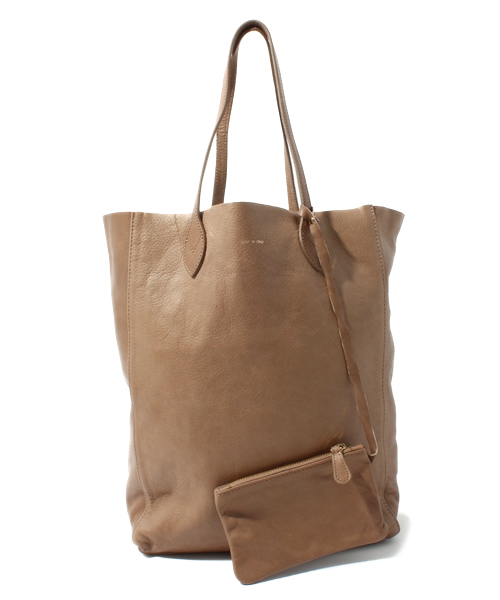 NANO universe（ナノユニバース）の「POPCORN/ポーチ付レザートート（トートバッグ・レディース・アイボリー/チョコ/ライトグレー/グレイッシュベージュ/グレー・FREE）」の5枚目の写真