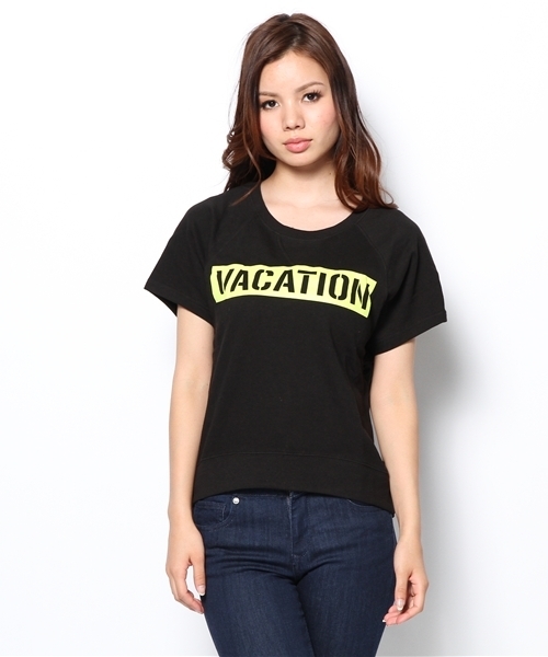 LOVE BOAT（ラブ・ボート）の「ウラ毛半袖TOPS（Tシャツ/カットソー・レディース・ブラック系/グレー系2/ホワイト系・FREE）」の4枚目の写真