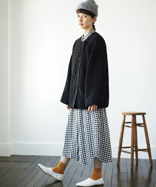 Sunny clouds（サニークラウズ）の「ＳＵＮＮＹ　ＣＬＯＵＤＳ　まっ黒ひつじのボアブルゾン＜レディース＞（ブルゾン・レディース・ブラック・NM/MEDIUM/LARGE/X-LARGE/XX-LARGE）」の8枚目の写真