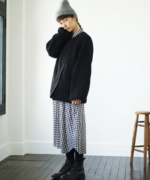 Sunny clouds（サニークラウズ）の「ＳＵＮＮＹ　ＣＬＯＵＤＳ　まっ黒ひつじのボアブルゾン＜レディース＞（ブルゾン・レディース・ブラック・NM/MEDIUM/LARGE/X-LARGE/XX-LARGE）」の9枚目の写真