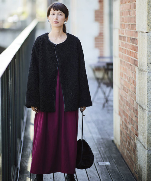 Sunny clouds（サニークラウズ）の「ＳＵＮＮＹ　ＣＬＯＵＤＳ　まっ黒ひつじのボアブルゾン＜レディース＞（ブルゾン・レディース・ブラック・NM/MEDIUM/LARGE/X-LARGE/XX-LARGE）」の16枚目の写真