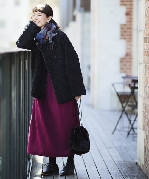 Sunny clouds（サニークラウズ）の「ＳＵＮＮＹ　ＣＬＯＵＤＳ　まっ黒ひつじのボアブルゾン＜レディース＞（ブルゾン・レディース・ブラック・NM/MEDIUM/LARGE/X-LARGE/XX-LARGE）」の17枚目の写真