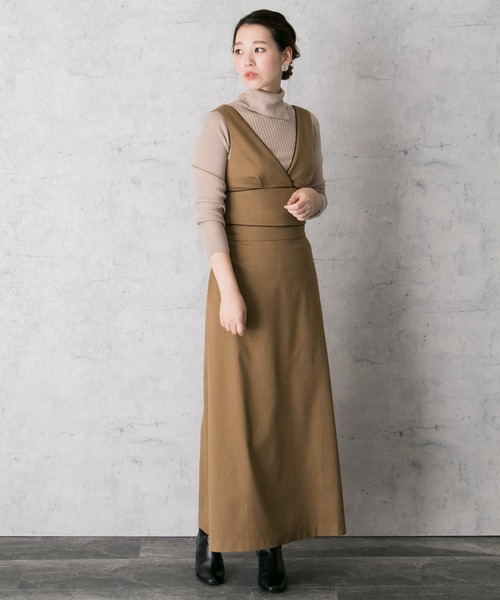 URBAN RESEARCH ROSSO WOMEN（アーバンリサーチ　ロッソ）の「Vネックビスチェ∴（ベスト・レディース・グレー/キャメル・FREE）」の6枚目の写真