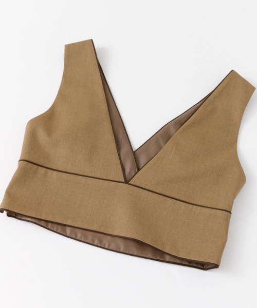 URBAN RESEARCH ROSSO WOMEN（アーバンリサーチ　ロッソ）の「Vネックビスチェ∴（ベスト・レディース・グレー/キャメル・FREE）」の20枚目の写真