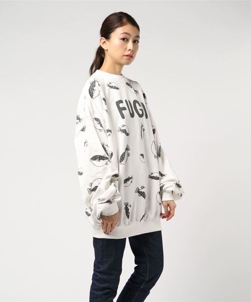 PUNYUS（プニュズ）の「フード総柄スウェット（スウェット・レディース・ブラック/ブラウン/レッド/ブルー/グリーン・4/3）」の14枚目の写真