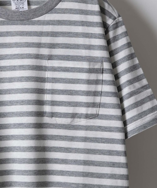 n(n) BY NUMBER (N)INE（エヌエヌバイナンバーナイン）の「ボーダーポケットTシャツ（Tシャツ/カットソー・メンズ・ブラック×ホワイト/ホワイト×グレー・2/3/4）」の14枚目の写真