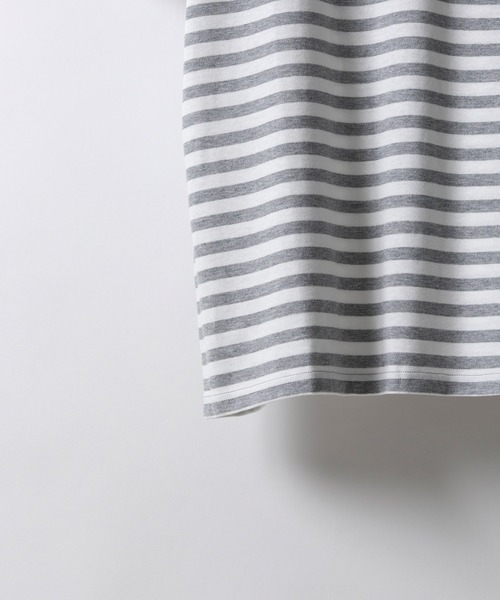 n(n) BY NUMBER (N)INE（エヌエヌバイナンバーナイン）の「ボーダーポケットTシャツ（Tシャツ/カットソー・メンズ・ブラック×ホワイト/ホワイト×グレー・2/3/4）」の12枚目の写真