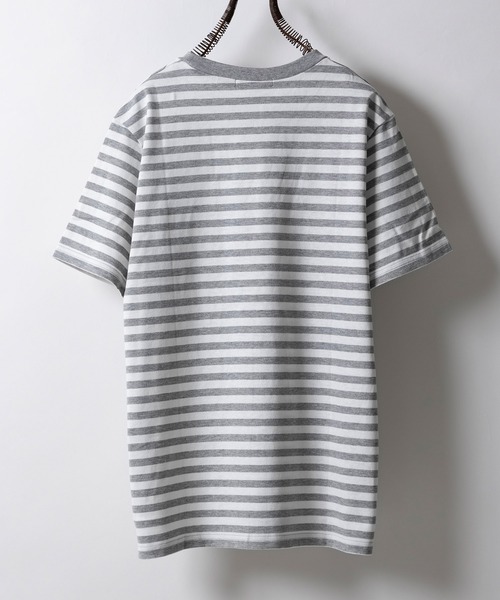 n(n) BY NUMBER (N)INE（エヌエヌバイナンバーナイン）の「ボーダーポケットTシャツ（Tシャツ/カットソー・メンズ・ブラック×ホワイト/ホワイト×グレー・2/3/4）」の9枚目の写真