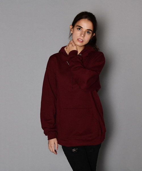 Champion(チャンピオン)の「Champion/チャンピオン ビックシルエット無地スウェットパーカー(パーカー・メンズ・チャコールグレー/ブラック/グレー/ライトグレー/グリーン/ネイビー/ロイヤルブルー/レッド/ワインレッド/ダークグリーン・S/M/L/XL/XXL)」の10枚目の写真