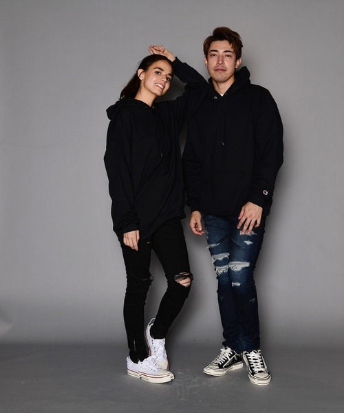 Champion(チャンピオン)の「Champion/チャンピオン ビックシルエット無地スウェットパーカー(パーカー・メンズ・チャコールグレー/ブラック/グレー/ライトグレー/グリーン/ネイビー/ロイヤルブルー/レッド/ワインレッド/ダークグリーン・S/M/L/XL/XXL)」の19枚目の写真