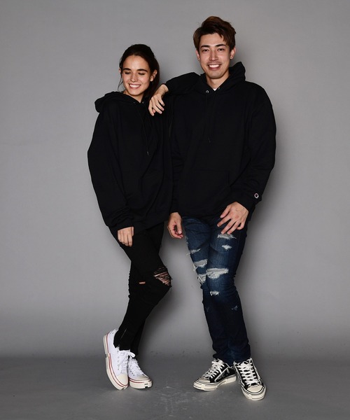 Champion(チャンピオン)の「Champion/チャンピオン ビックシルエット無地スウェットパーカー(パーカー・メンズ・チャコールグレー/ブラック/グレー/ライトグレー/グリーン/ネイビー/ロイヤルブルー/レッド/ワインレッド/ダークグリーン・S/M/L/XL/XXL)」の20枚目の写真