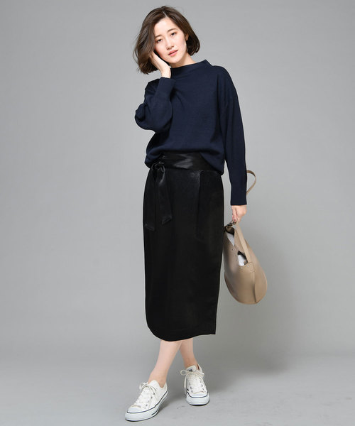 RIVE DROITE（リヴドロワ）の「フォルムニット（ニット/セーター・レディース・ネイビー/ブルー/アイボリー・FREE）」の8枚目の写真