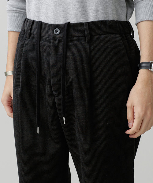 NANO universe（ナノユニバース）の「ストライプウールタックテーパードパンツ（スラックス・メンズ・ブラック/ブラウン・SMALL/MEDIUM/LARGE）」の9枚目の写真