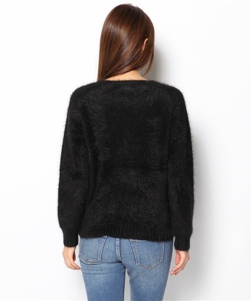 DouDou（ドゥドゥ）の「ポコポコアンゴラナイロンプルオーバー（ニット/セーター・レディース・ホワイト/イエロー/ブラック/ライトブルー・FREE）」の8枚目の写真