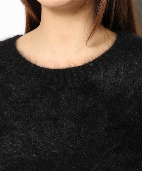 DouDou（ドゥドゥ）の「ポコポコアンゴラナイロンプルオーバー（ニット/セーター・レディース・ホワイト/イエロー/ブラック/ライトブルー・FREE）」の9枚目の写真