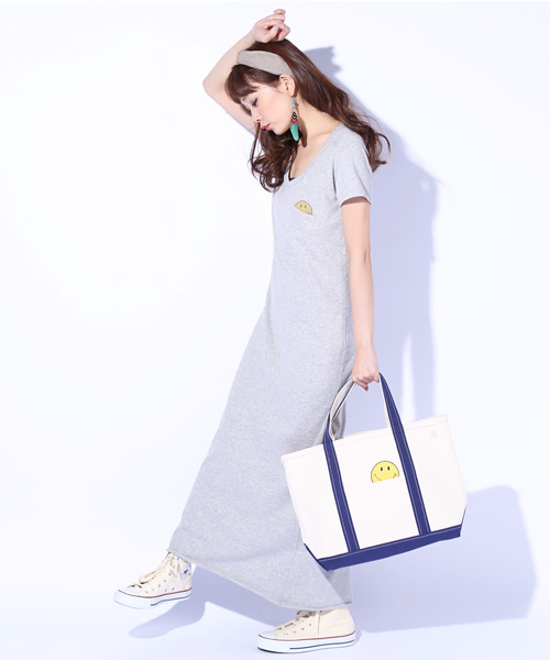 Ray BEAMS（レイビームス）の「JACKSON MATISSE×Ray BEAMS / 別注 smile トート（トートバッグ・レディース・グリーン/ネイビー/レッド系その他・ONE SIZE）」の6枚目の写真