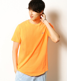 Purple&Yellow | バックプリント ロングラウンド Tシャツ(Tシャツ/カットソー)