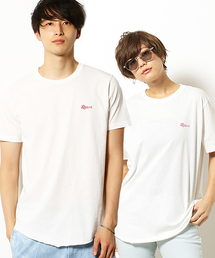 バックプリント ロングラウンド Tシャツ