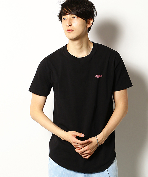 Purple&Yellow(パープルアンドイエロー)の「バックプリント ロングラウンド Tシャツ(Tシャツ/カットソー・メンズ・アイボリー/イエロー系その他/ブラック/オレンジ系その他・SMALL/X-LARGE/LARGE/MEDIUM)」の1枚目の写真