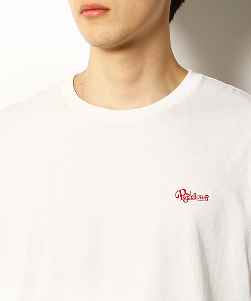 Purple&Yellow(パープルアンドイエロー)の「バックプリント ロングラウンド Tシャツ(Tシャツ/カットソー・メンズ・アイボリー/イエロー系その他/ブラック/オレンジ系その他・SMALL/X-LARGE/LARGE/MEDIUM)」の17枚目の写真