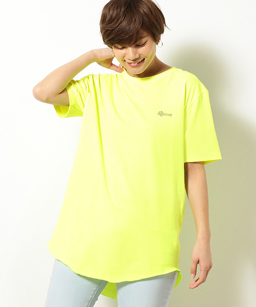 Purple&Yellow(パープルアンドイエロー)の「バックプリント ロングラウンド Tシャツ(Tシャツ/カットソー・メンズ・アイボリー/イエロー系その他/ブラック/オレンジ系その他・SMALL/X-LARGE/LARGE/MEDIUM)」の13枚目の写真