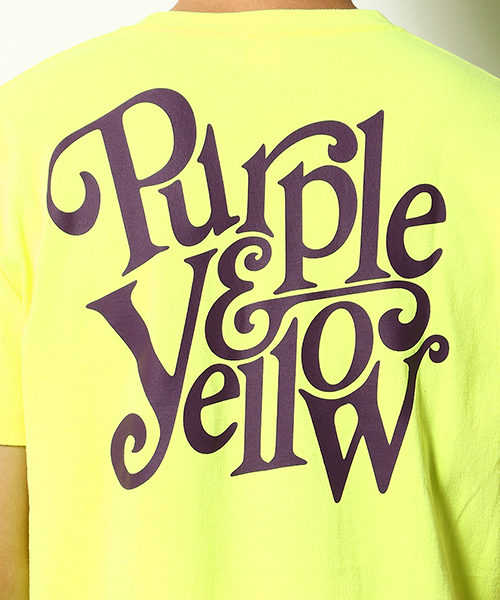 Purple&Yellow(パープルアンドイエロー)の「バックプリント ロングラウンド Tシャツ(Tシャツ/カットソー・メンズ・アイボリー/イエロー系その他/ブラック/オレンジ系その他・SMALL/X-LARGE/LARGE/MEDIUM)」の6枚目の写真
