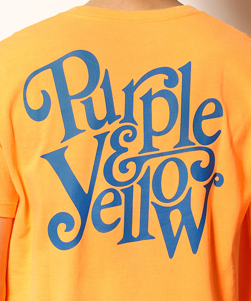Purple&Yellow(パープルアンドイエロー)の「バックプリント ロングラウンド Tシャツ(Tシャツ/カットソー・メンズ・アイボリー/イエロー系その他/ブラック/オレンジ系その他・SMALL/X-LARGE/LARGE/MEDIUM)」の5枚目の写真