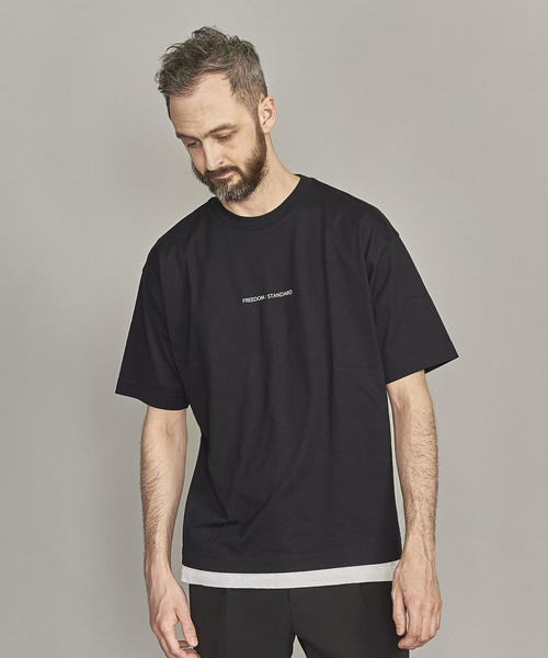 BEAUTY&YOUTH UNITED ARROWS（ビューティーアンドユースユナイテッドアローズ）の「【WEB限定】 by FREEDOM STANDARD ワイド Tシャツ -MADE IN JAPAN-（Tシャツ/カットソー・メンズ・ホワイト/ブラック・S/XL/L/M）」の4枚目の写真