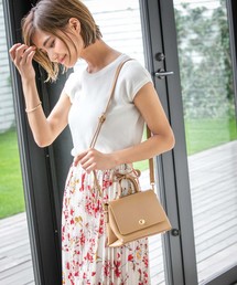 2wayハンドル台形ショルダーバッグ