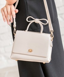 2wayハンドル台形ショルダーバッグ