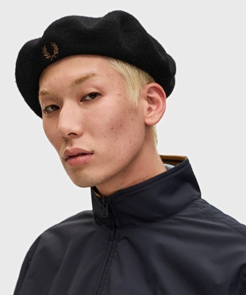【自宅着用のみ】FRED PERRY Wool Beret ベレー帽 自宅着用のみ】FRED PERRY Wool Beret ベレー帽 自宅着用のみ