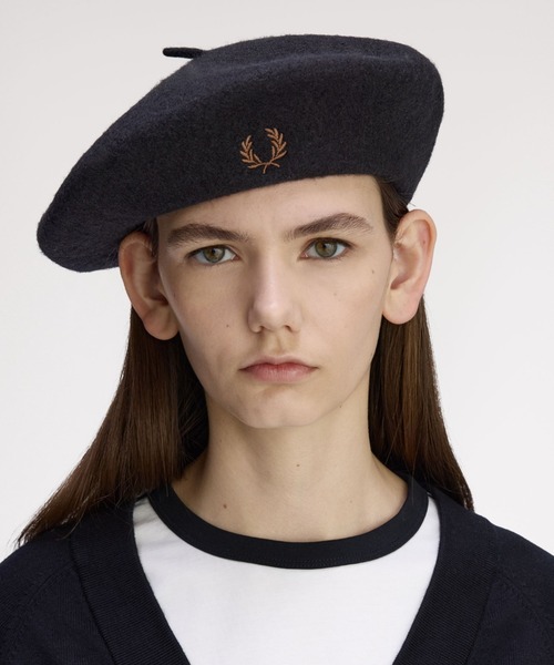 フレッドペリー　Wool Beret Beret - Black | Accessories | Hats, Wallets, Purses, Socks