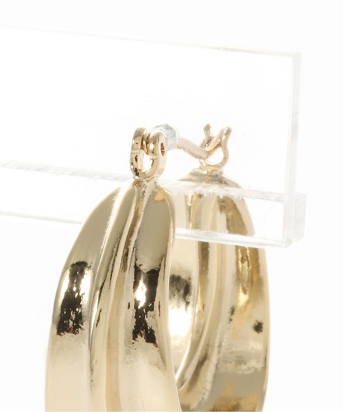 JOINT WORKS（ジョイントワークス）の「【CITRON Bijoux / シトロンビジュー】 line hoop pierce / ラインフープピアス（ピアス（両耳用）・レディース・シルバー/ゴールド・FREE）」の6枚目の写真