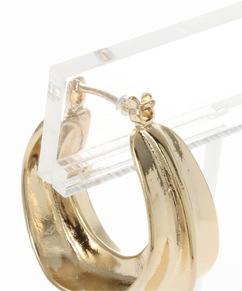 JOINT WORKS（ジョイントワークス）の「【CITRON Bijoux / シトロンビジュー】 line hoop pierce / ラインフープピアス（ピアス（両耳用）・レディース・シルバー/ゴールド・FREE）」の7枚目の写真