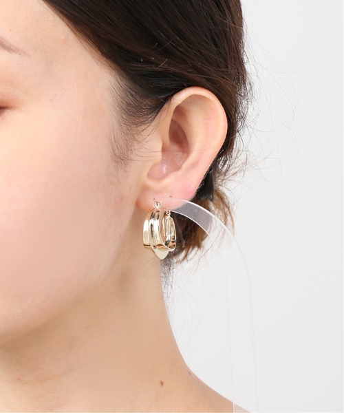 JOINT WORKS（ジョイントワークス）の「【CITRON Bijoux / シトロンビジュー】 line hoop pierce / ラインフープピアス（ピアス（両耳用）・レディース・シルバー/ゴールド・FREE）」の10枚目の写真