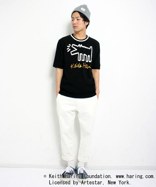 WEGO（ウィゴー）の「WEGO/Keith Haring(キースヘリング)  半袖ニット（ニット/セーター・メンズ・ブラック・MEDIUM/LARGE）」の7枚目の写真