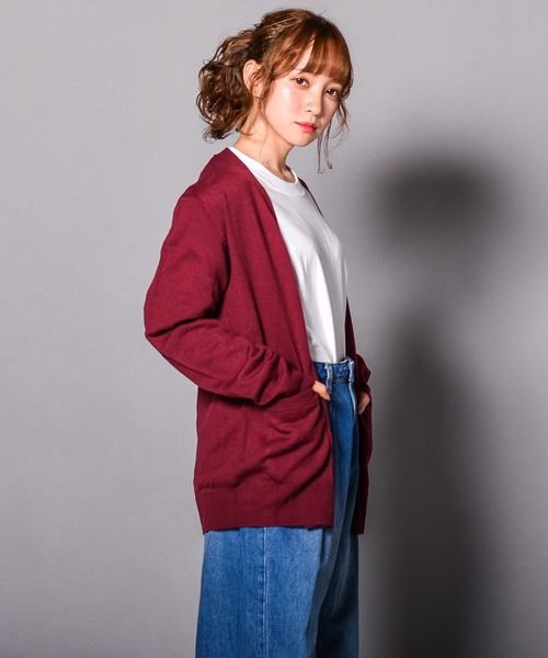 Starting Over(スターティングオーバー)の「カシミヤタッチ Vネックカーディガン(カーディガン/ボレロ・メンズ・ブラック/ネイビー/ブラウン/ブラック×ブラック/グレー×ホワイト/チャコール/マスタード/ワインレッド/ブルー・M/L/XL)」の9枚目の写真