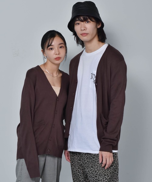 Starting Over(スターティングオーバー)の「カシミヤタッチ Vネックカーディガン(カーディガン/ボレロ・メンズ・ブラック/ネイビー/ブラウン/ブラック×ブラック/グレー×ホワイト/チャコール/マスタード/ワインレッド/ブルー・M/L/XL)」の18枚目の写真