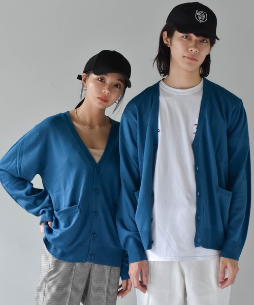 Starting Over(スターティングオーバー)の「カシミヤタッチ Vネックカーディガン(カーディガン/ボレロ・メンズ・ブラック/ネイビー/ブラウン/ブラック×ブラック/グレー×ホワイト/チャコール/マスタード/ワインレッド/ブルー・M/L/XL)」の20枚目の写真
