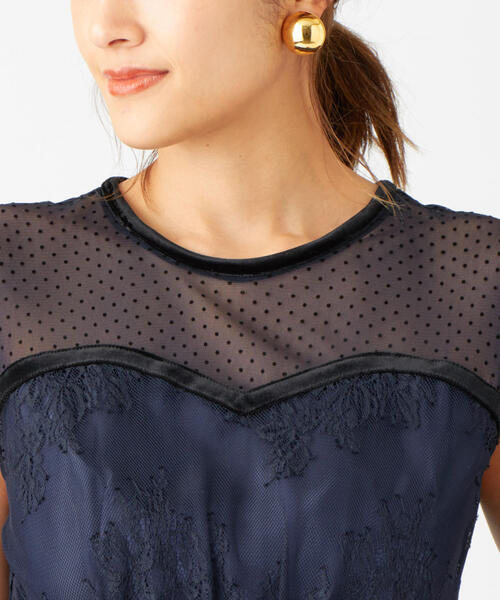 EMMEL REFINES（エメルリファインズ）の「P ドット/レース ベロア  